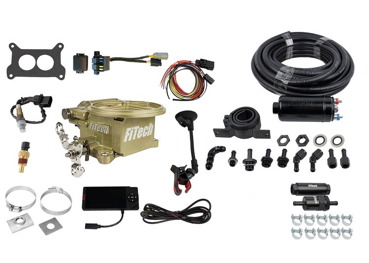 31091 Go EFI 2 Barrel 400 HP Classic Gold EFI System With Inline Fuel Delivery Master Kit