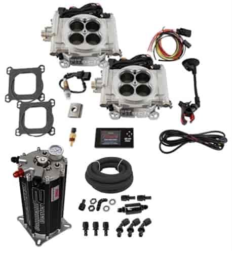 Go EFI 2x4 625 HP Dual Quad Throttle Body System Master Kit with Fuel Command Center 2.0