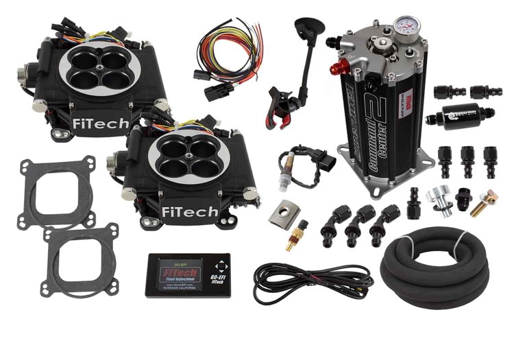 Go EFI 2x4 625 HP Dual Quad Throttle Body System Master Kit Includes: Fuel Command Center 2.0