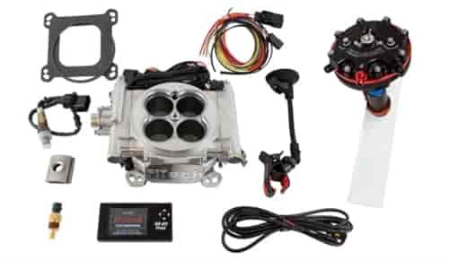 Go EFI-4 600 HP Throttle Body System Master Kit with Hy-Fuel Single Pump Regulated In-Tank Retrofit Kit