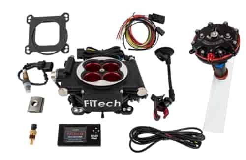 Go EFI-4 Power Adder 600 HP Throttle Body System Master Kit with Hy-Fuel Single Pump Regulated In-Tank Retrofit Kit