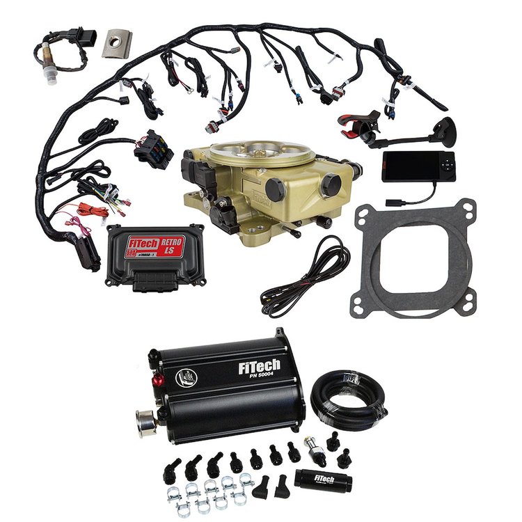 35271 Retro LS 650 HP Classic Gold EFI System With Force Fuel Delivery Master Kit