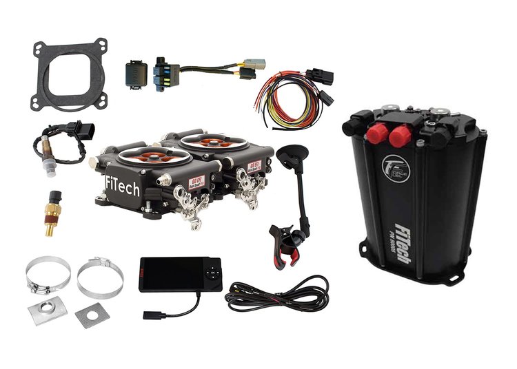 35464 Go EFI 2x4 1200 HP Matte Black EFI System With Dual Pump Force Fuel Delivery Master Kit