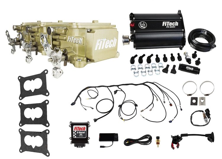 35610 Go EFI 3x2 Tri Power 600 HP Classic Gold EFI System With Force Fuel Delivery Master Kit