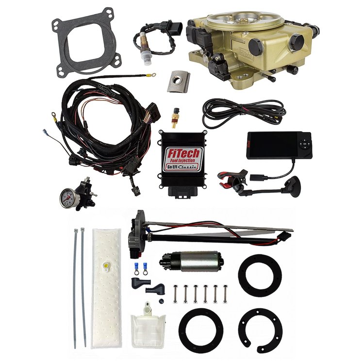 36120 Go EFI Classic Gold 650 HP EFI System With Go Fuel 255 LPH In-Tank & Go Fuel Tight Fit Regulator Master Kit