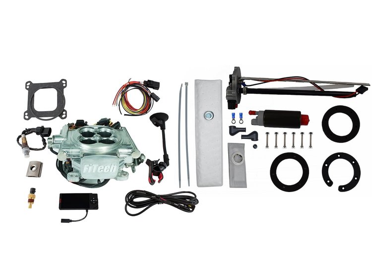 36206 Go EFI 4 600 HP Power Adder Bright Aluminum EFI System With Go Fuel 340 LPH In-Tank Master Kit