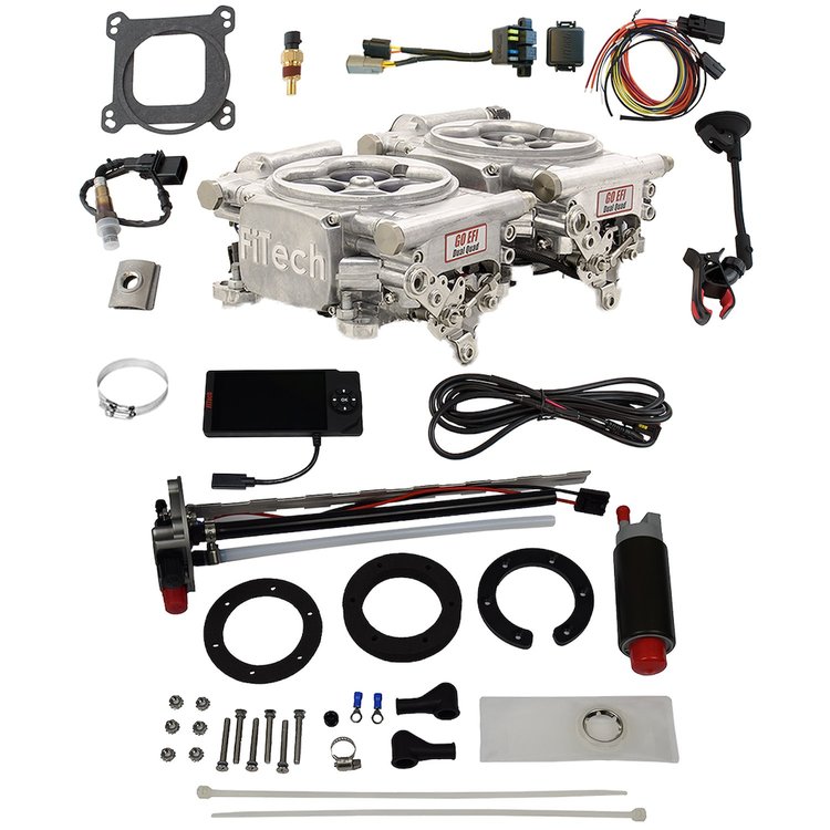 36261 Go EFI 2x4 625 HP Bright Aluminum EFI System With Go Fuel 340 LPH In-Tank Master Kit