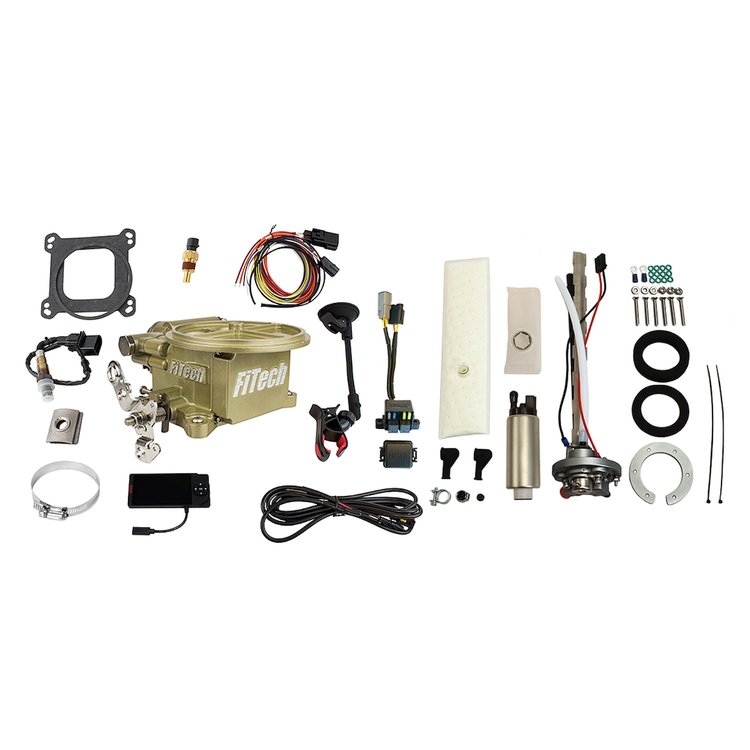 36691 Go EFI 2 Barrel 400 HP Classic Gold EFI System With Go Fuel In-Tank Regulated Pump 340 LPH Master Kit