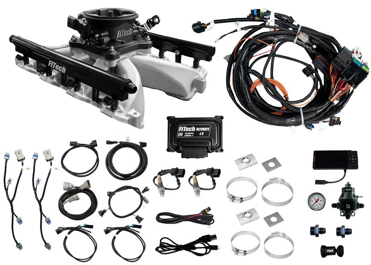 37015 Ultra Port LS 750HP EFI System w/ LS1 Intake [Black Finish]