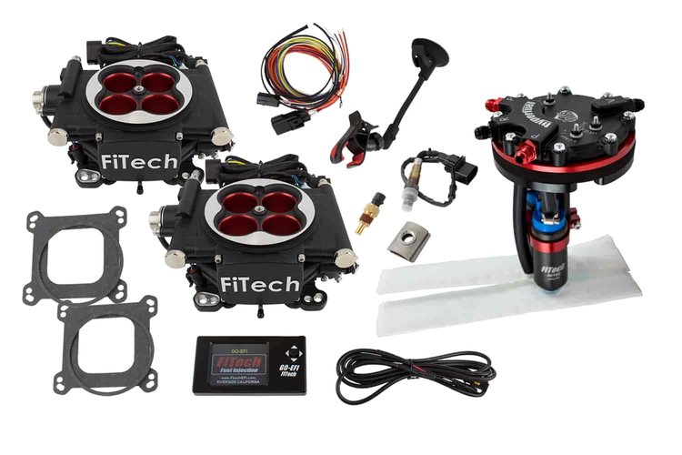 Go EFI 2x4 1200 HP Power Adder Throttle Body System Master Kit Includes: Hy-Fuel Dual Pump In-Tank Retrofit Kit