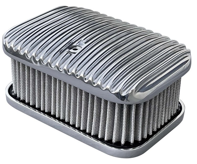 3x2 D-Shaped Tri-Power Air Filter Assembly [Polished Finish]