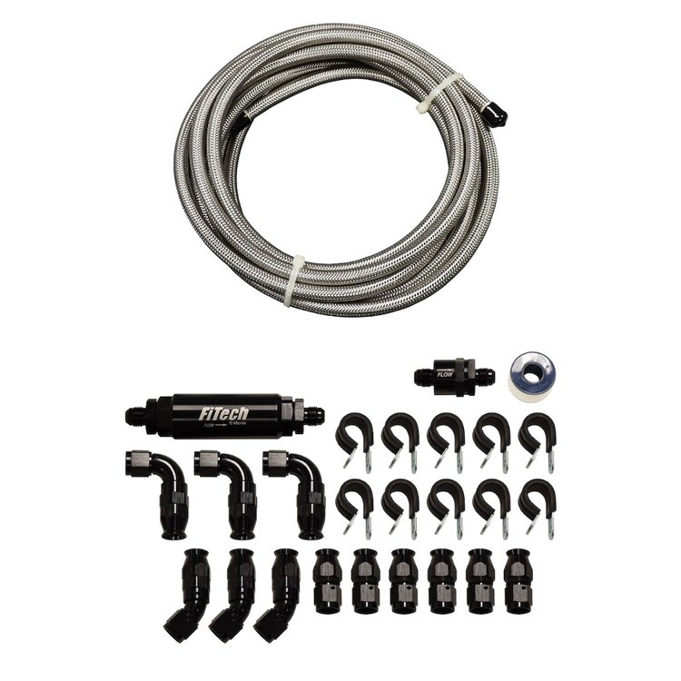 51007 PTFE, Stainless Steel Hose Kit, Natural, 40ft w/ 10 Micron Filter and Check Valve