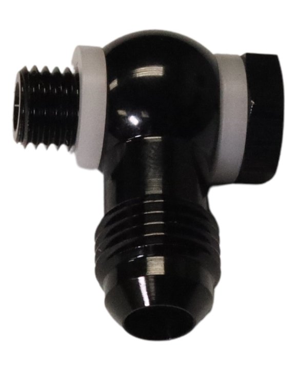 62018 Feed Line Banjo Bolt Fitting for Throttle Bodies w/Drop Style Air Cleaner (-6 AN)