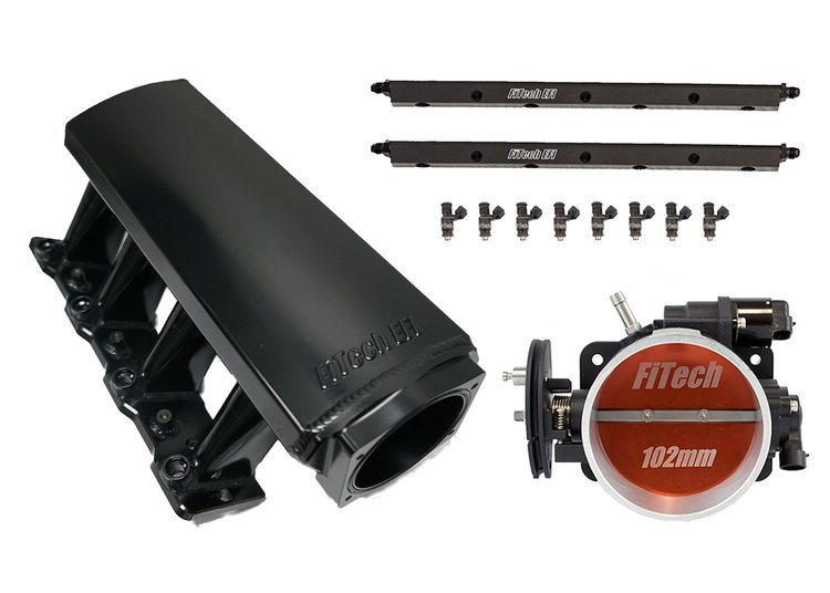 70076 Loaded Intake Manifold LS1/LS2/LS6 Tall 750 HP Aluminum with 102 mm Throttle Body and 55 lbs./hr. Fuel Injectors