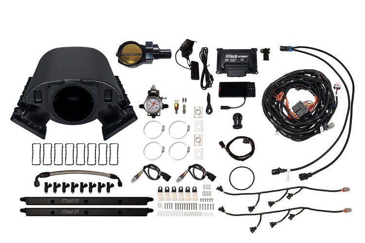 70090DBWBB Ultimate Rebel EFI System w/ Short Intake Manifold for GM LS1, Drive-By-Wire, 102 mm Throttle Body, 750 HP