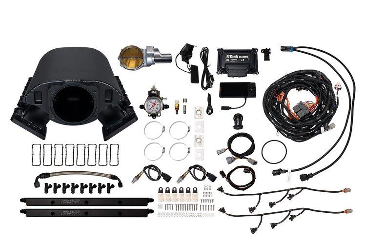 70091DBWSB Ultimate Rebel EFI System w/ Short Intake Manifold for GM LS1, Drive-By-Wire, 102 mm Throttle Body, 750 HP