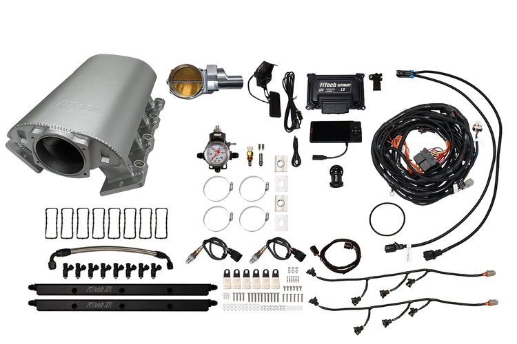 73073DBWSB Ultimate Rebel EFI System w/ Short Intake Manifold for GM LS1, Drive-By-Wire, 102 mm Throttle Body, 750 HP [Satin]