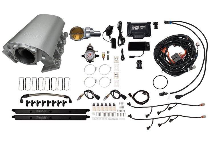73075DBWSB Ultimate Rebel EFI System w/ Short Intake Manifold for GM LS1, Drive-By-Wire, 102 mm Throttle Body, 1,000 HP [Satin]