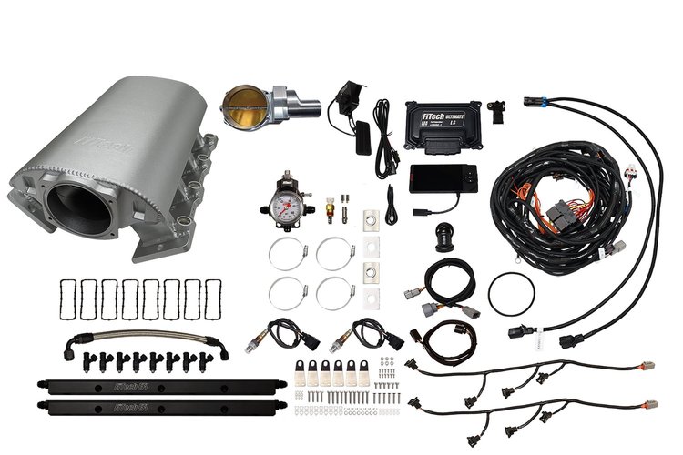 73076DBWSB Ultimate Rebel EFI System w/ Short Intake Manifold for GM LS1, Drive-By-Wire, 102 mm Throttle Body, 1,000 HP [Satin]