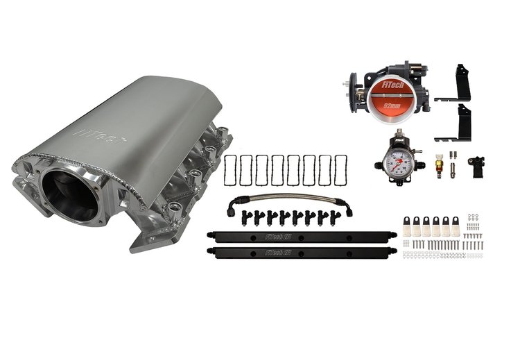 73078 Ultimate Rebel Short Loaded Intake Manifold for GM LS1, Cable Driven, 92 mm Throttle Body, 500 HP [Brilliant]