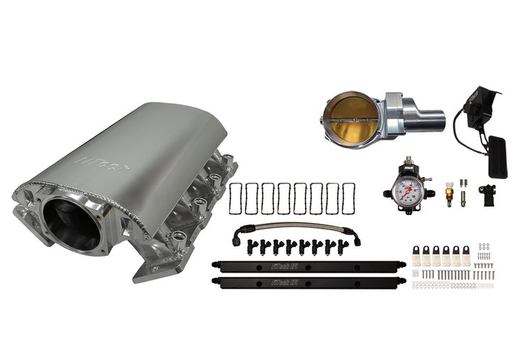 73078DBWSB Ultimate Rebel Short Loaded Intake Manifold for GM LS1, Drive-By-Wire, 92 mm Throttle Body, 500 HP [Brilliant]