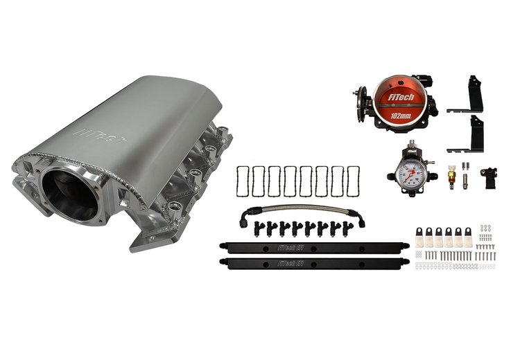 73079 Ultimate Rebel Short Loaded Intake Manifold for GM LS1, Cable Driven, 102 mm Throttle Body, 750 HP [Brilliant]