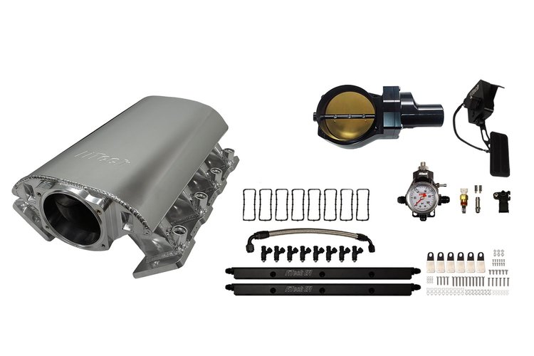 73080DBWBB Ultimate Rebel Short Loaded Intake Manifold for GM LS1, Drive-By-Wire, 102 mm Throttle Body, 1,000 HP [Brilliant]