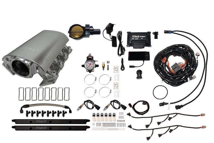 73081DBWBB Ultimate Rebel EFI System w/ Short Intake Manifold for GM LS1, Drive-By-Wire, 92 mm Throttle Body, 500 HP [Brilliant]