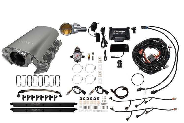 73081DBWSB Ultimate Rebel EFI System w/ Short Intake Manifold for GM LS1, Drive-By-Wire, 92 mm Throttle Body, 500 HP [Brilliant]