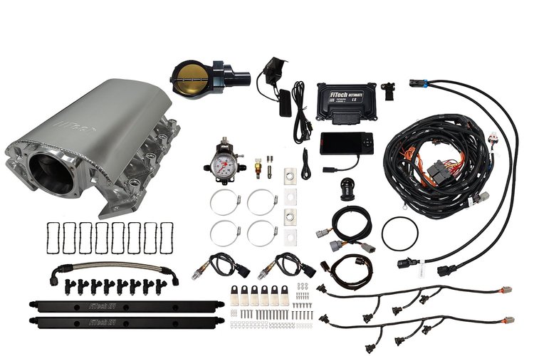 73082DBWBB Ultimate Rebel EFI System w/ Short Intake Manifold for GM LS1, Drive-By-Wire, 92 mm Throttle Body, 500 HP [Brilliant]