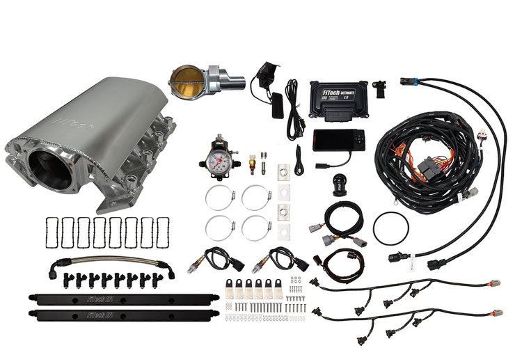 73082DBWSB Ultimate Rebel EFI System w/ Short Intake Manifold for GM LS1, Drive-By-Wire, 92 mm Throttle Body, 500 HP [Brilliant]