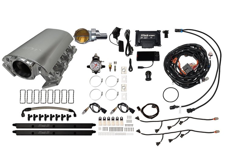 73083DBWSB Ultimate Rebel EFI System w/Short Intake Manifold for GM LS1, Drive-By-Wire, 102 mm Throttle Body, 750 HP [Brilliant]