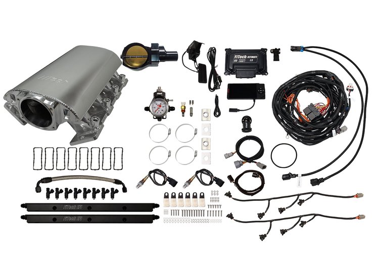 73084DBWBB Ultimate Rebel EFI System w/Short Intake Manifold for GM LS1, Drive-By-Wire, 102 mm Throttle Body, 750 HP [Brilliant]
