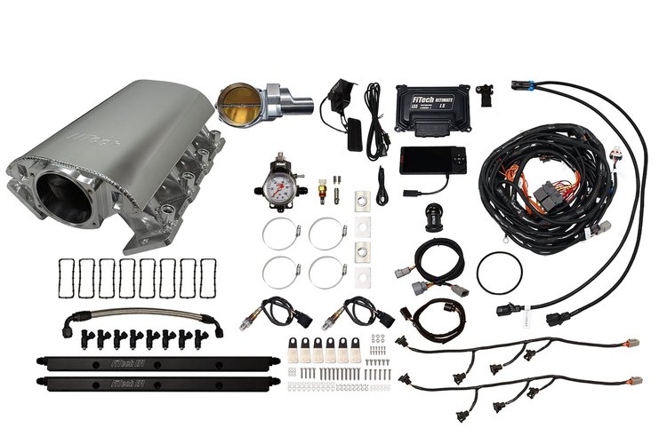 73084DBWSB Ultimate Rebel EFI System w/Short Intake Manifold for GM LS1, Drive-By-Wire, 102 mm Throttle Body, 750 HP [Brilliant]