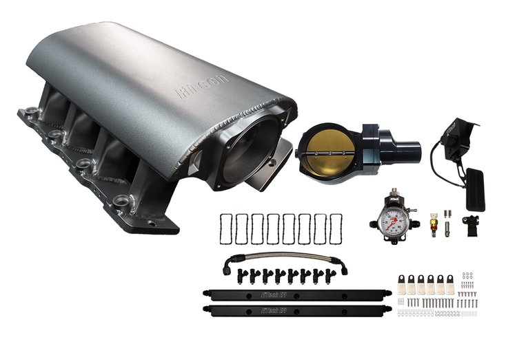 73118DBWBB Ultimate Rebel Tall Loaded Intake Manifold for GM LS1, Drive-By-Wire, 92 mm Throttle Body, 500 HP [Satin]