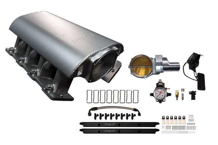 73120DBWSB Ultimate Rebel Tall Loaded Intake Manifold for GM LS1, Drive-By-Wire, 102 mm Throttle Body, 1,000 HP [Satin]