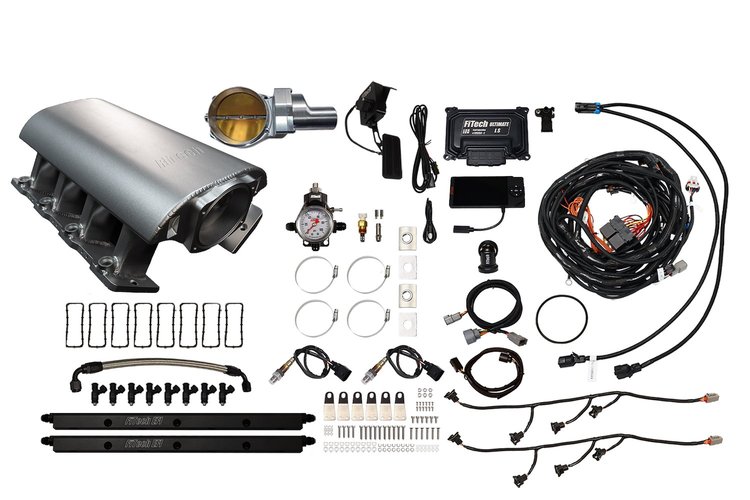 73122DBWSB Ultimate Rebel EFI System w/ Tall Intake Manifold for GM LS1, Drive-By-Wire, 92 mm Throttle Body, 500 HP [Satin]
