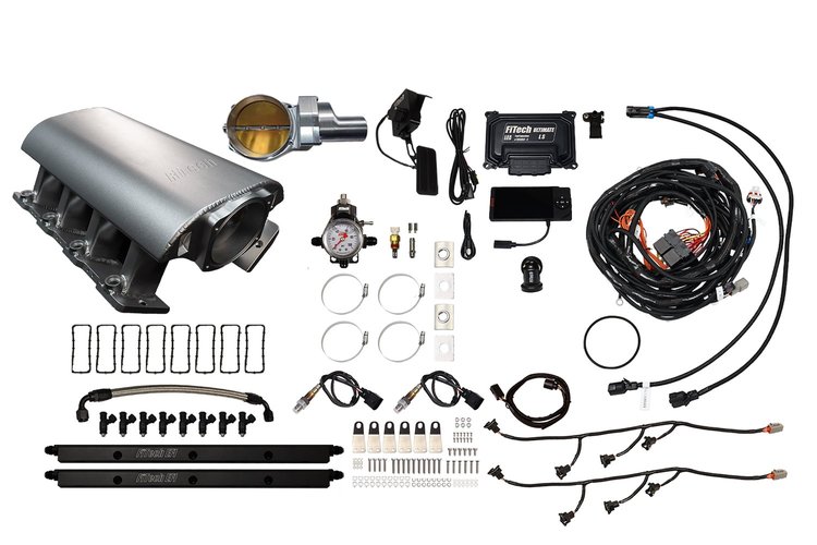 73125DBWSB Ultimate Rebel EFI System w/ Tall Intake Manifold for GM LS1, Drive-By-Wire, 102 mm Throttle Body, 750 HP [Satin]