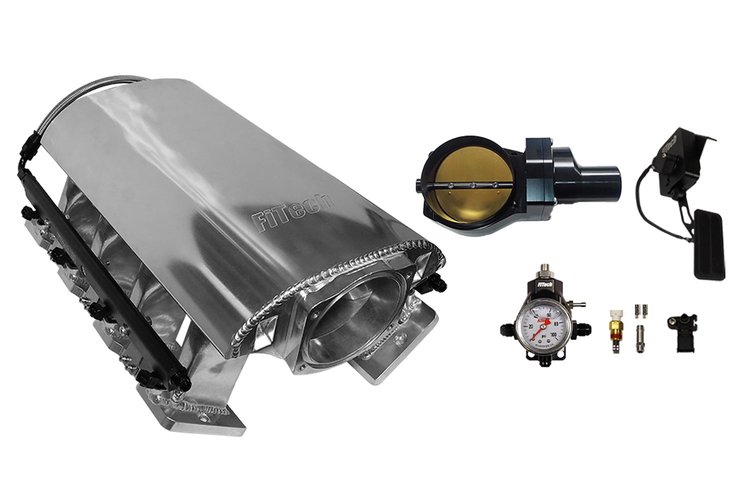 73140DBWBB Ultimate Rebel Tall Loaded Intake Manifold for GM LS1, Drive-By-Wire, 102 mm Throttle Body, 1,000 HP [Brilliant]