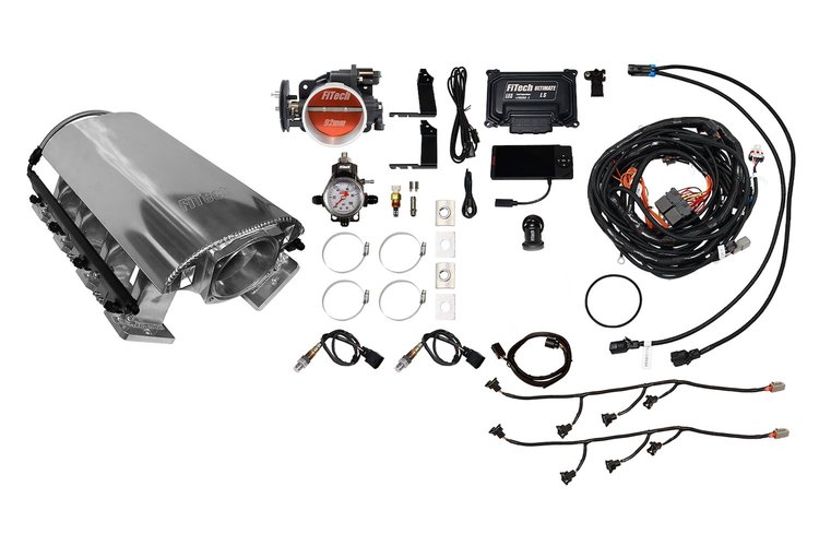 73141 Ultimate Rebel EFI System w/ Tall Intake Manifold for GM LS1, Cable Driven, 92 mm Throttle Body, 500 HP [Brilliant]