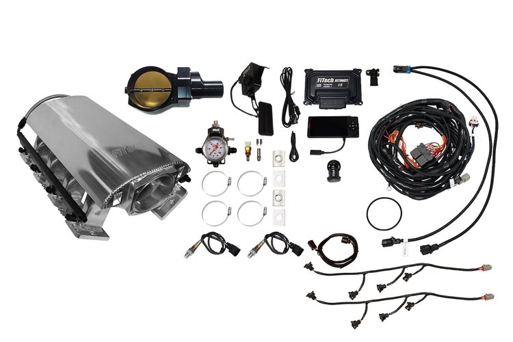 73141DBWBB Ultimate Rebel EFI System w/ Tall Intake Manifold for GM LS1, Drive-By-Wire, 92 mm Throttle Body, 500 HP [Brilliant]