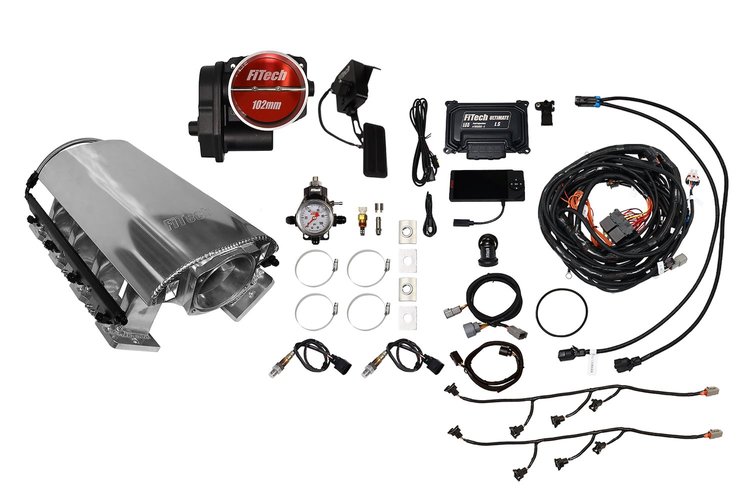 73142DBW Ultimate Rebel EFI System w/ Tall Intake Manifold for GM LS1, Drive-By-Wire, 92 mm Throttle Body, 500 HP [Brilliant]