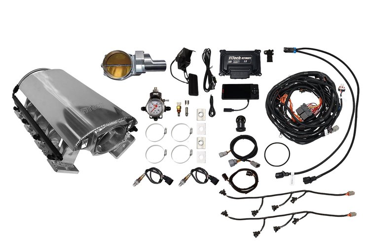 73142DBWSB Ultimate Rebel EFI System w/ Tall Intake Manifold for GM LS1, Drive-By-Wire, 92 mm Throttle Body, 500 HP [Brilliant]