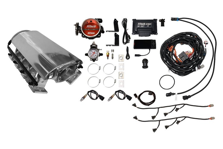 73143 Ultimate Rebel EFI System w/ Tall Intake Manifold for GM LS1, Cable Driven, 102 mm Throttle Body, 750 HP [Brilliant]