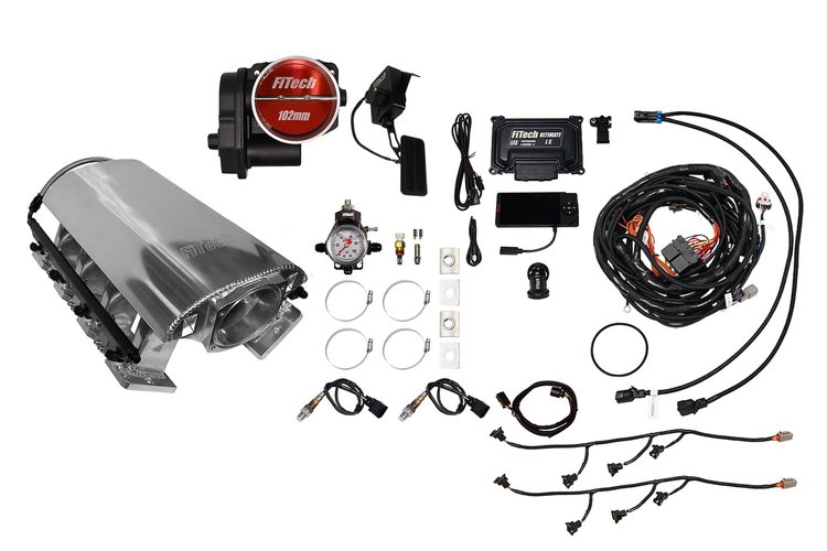 73143DBW Ultimate Rebel EFI System w/ Tall Intake Manifold for GM LS1, Drive-By-Wire, 102 mm Throttle Body, 750 HP [Brilliant]