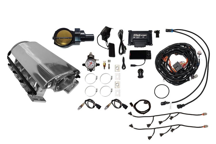 73143DBWBB Ultimate Rebel EFI System w/ Tall Intake Manifold for GM LS1, Drive-By-Wire, 102 mm Throttle Body, 750 HP [Brilliant]