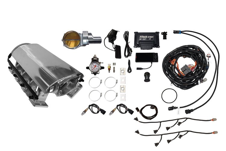 73143DBWSB Ultimate Rebel EFI System w/ Tall Intake Manifold for GM LS1, Drive-By-Wire, 102 mm Throttle Body, 750 HP [Brilliant]