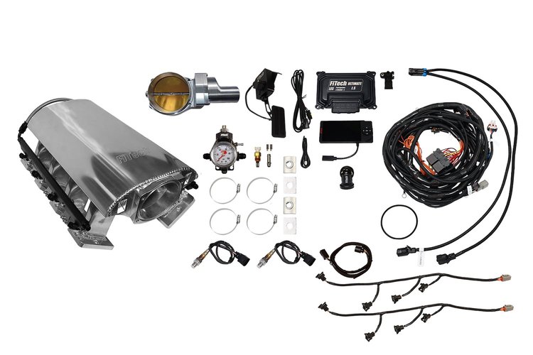73145DBWSB Ultimate Rebel EFI System w/Tall Intake Manifold for GM LS1, Drive-By-Wire, 102 mm Throttle Body, 1000 HP [Brilliant]