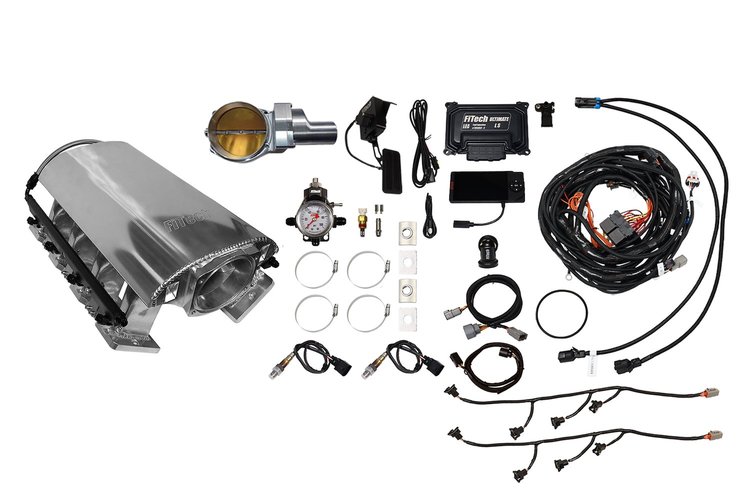 73146DBWSB Ultimate Rebel EFI System w/Tall Intake Manifold for GM LS1, Drive-By-Wire, 102 mm Throttle Body, 1000 HP [Brilliant]