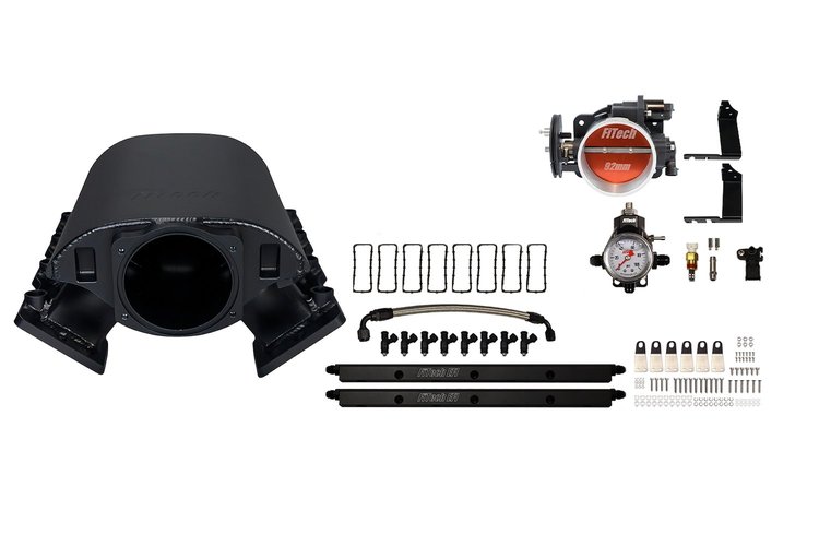 73168 Ultimate Rebel Short Loaded Intake Manifold for GM LS3, Cable Driven, 92 mm Throttle Body, 500 HP [Black]